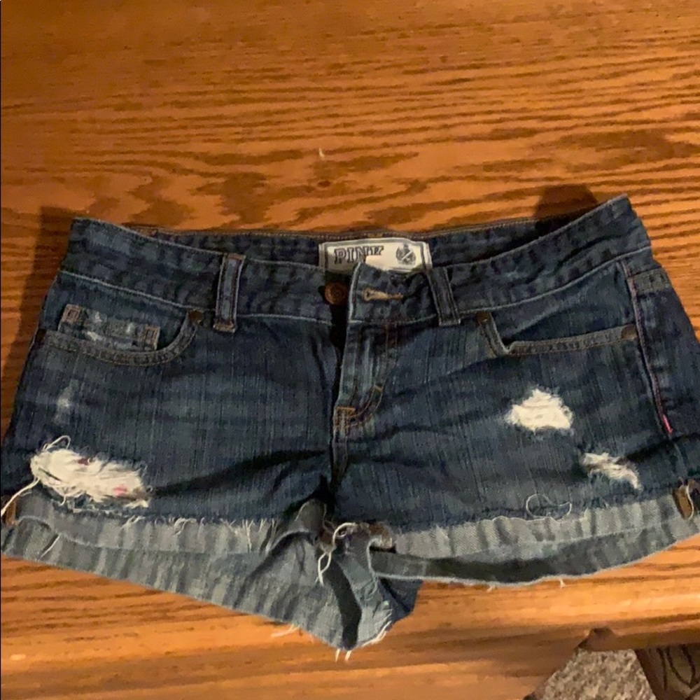 PINK jean shorts